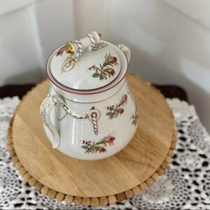 Limoges White and Gold Floral Jar